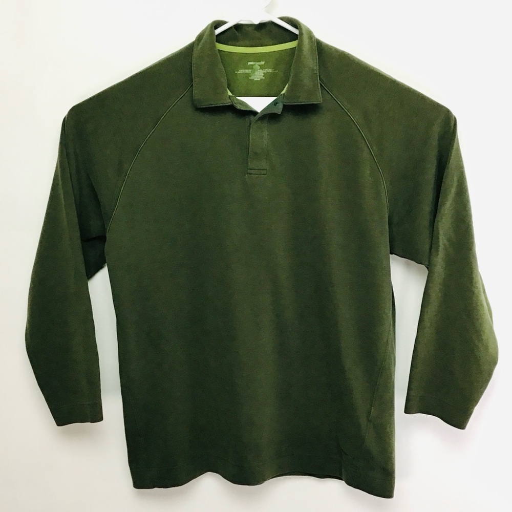 Patagonia men’s snap button long sleeve polo shirt large